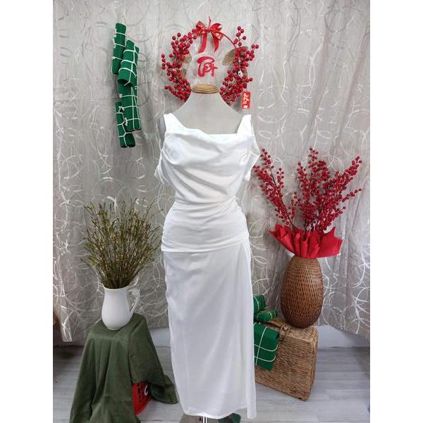 BBSTORE'S thanh lý - Đầm lụa sát nách dáng dài bymo - SIZE S