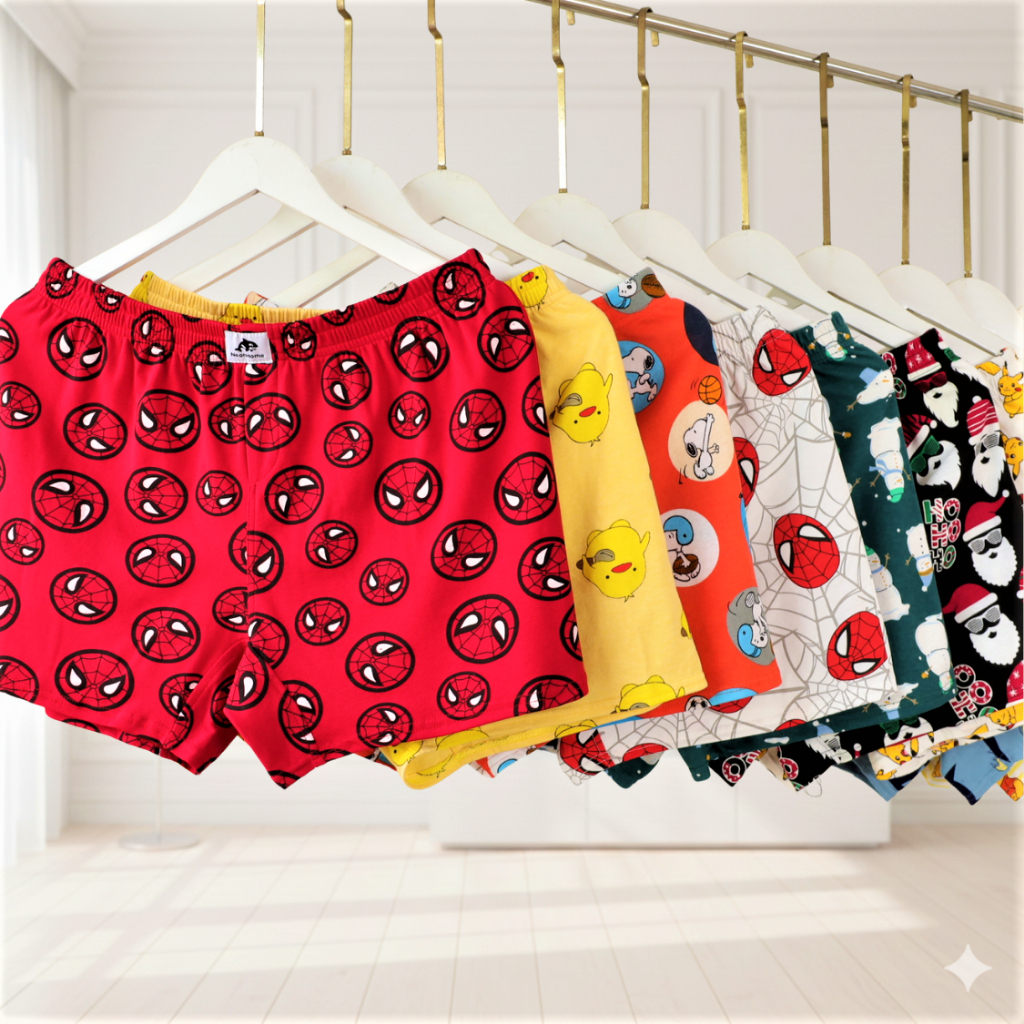 Quần Đùi Nam Nữ Thun Cotton AmericanStyle Đập Tan Nóng Bức Mặc Nhà, Mặc Làm Quần Ngủ Có Bigsize