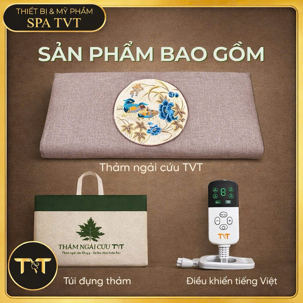 CHÍNH HÃNG BỘ THẢM NÂU TVT , GỐI NGẢI NÂU TVT & GỐI XANH DƯƠNG TVT