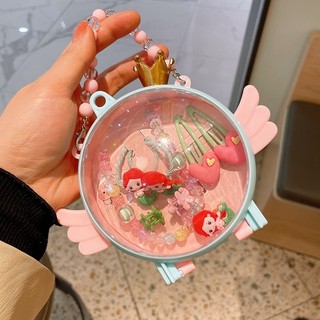 Bộ Vòng Cổ, kẹp tóc, hoa tai cho bé gái có hộp mẫu công chúa tuyết, kuromu quà tặng sinh nhật, lễ đáng yêu