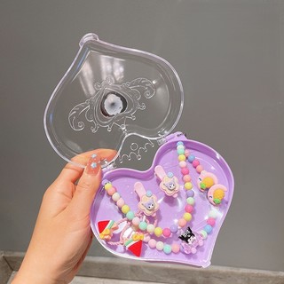 Bộ Vòng Cổ, kẹp tóc, hoa tai cho bé gái có hộp mẫu công chúa tuyết, kuromu quà tặng sinh nhật, lễ đáng yêu