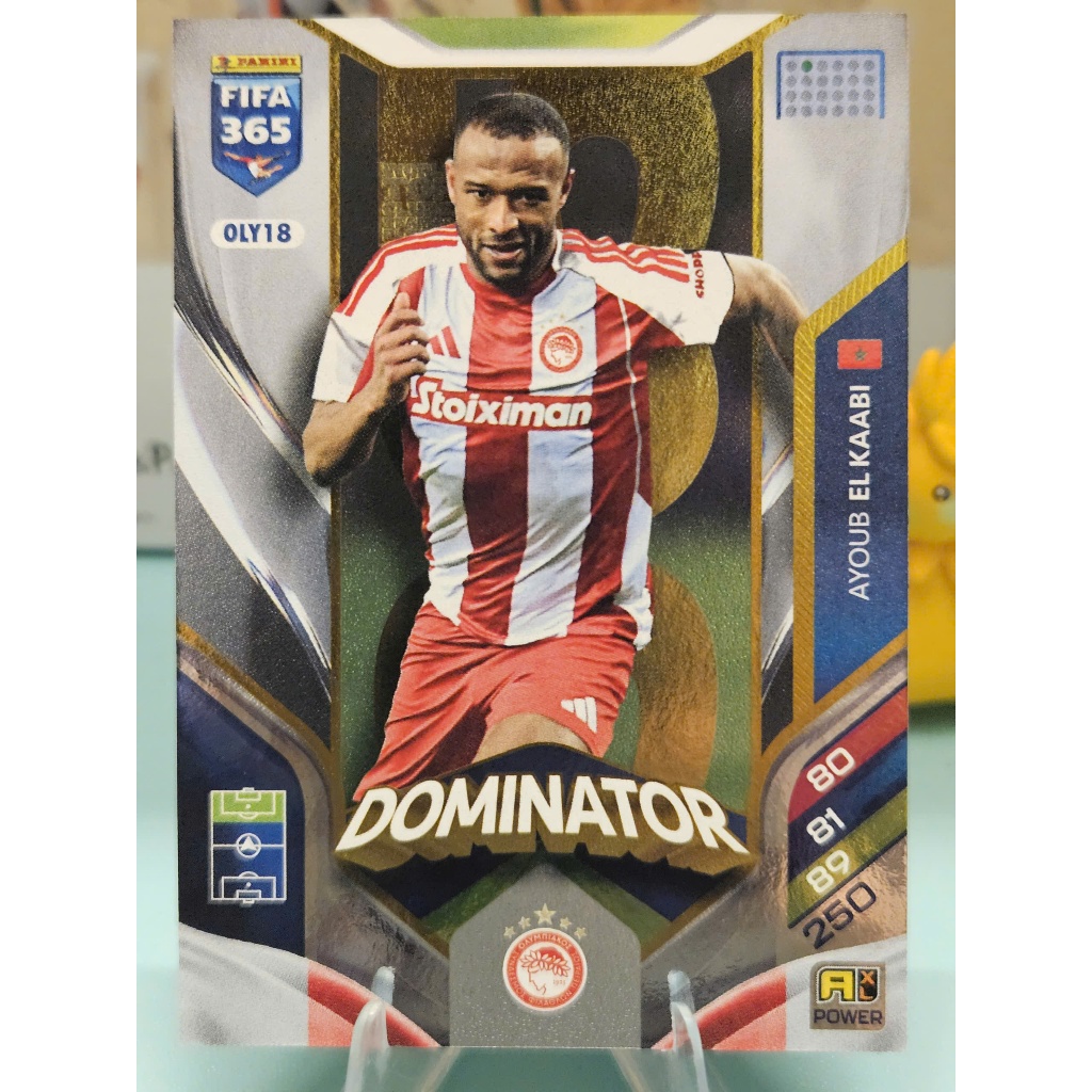 Thẻ DOMINATOR Ayoub El Kaabi Panini 365 2025/2026 (Olympiacos) (25/26) (Bóng Đá)