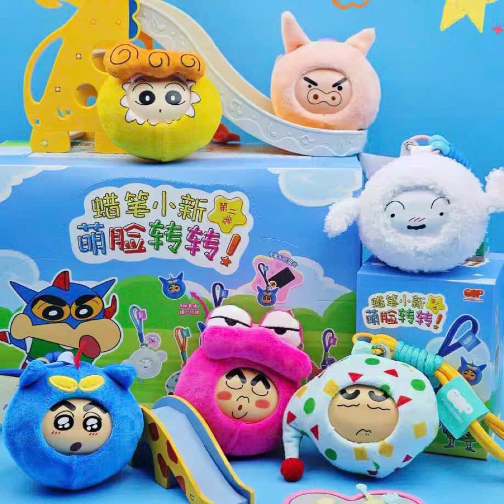 Blind box móc khoá crayon shin chan cậu bé bút chì đổi mặt