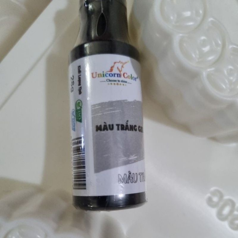 Gel màu trắng thực phẩm unico làm bánh trung thu bánh nướng bánh kem màu gel trắng màu trắng