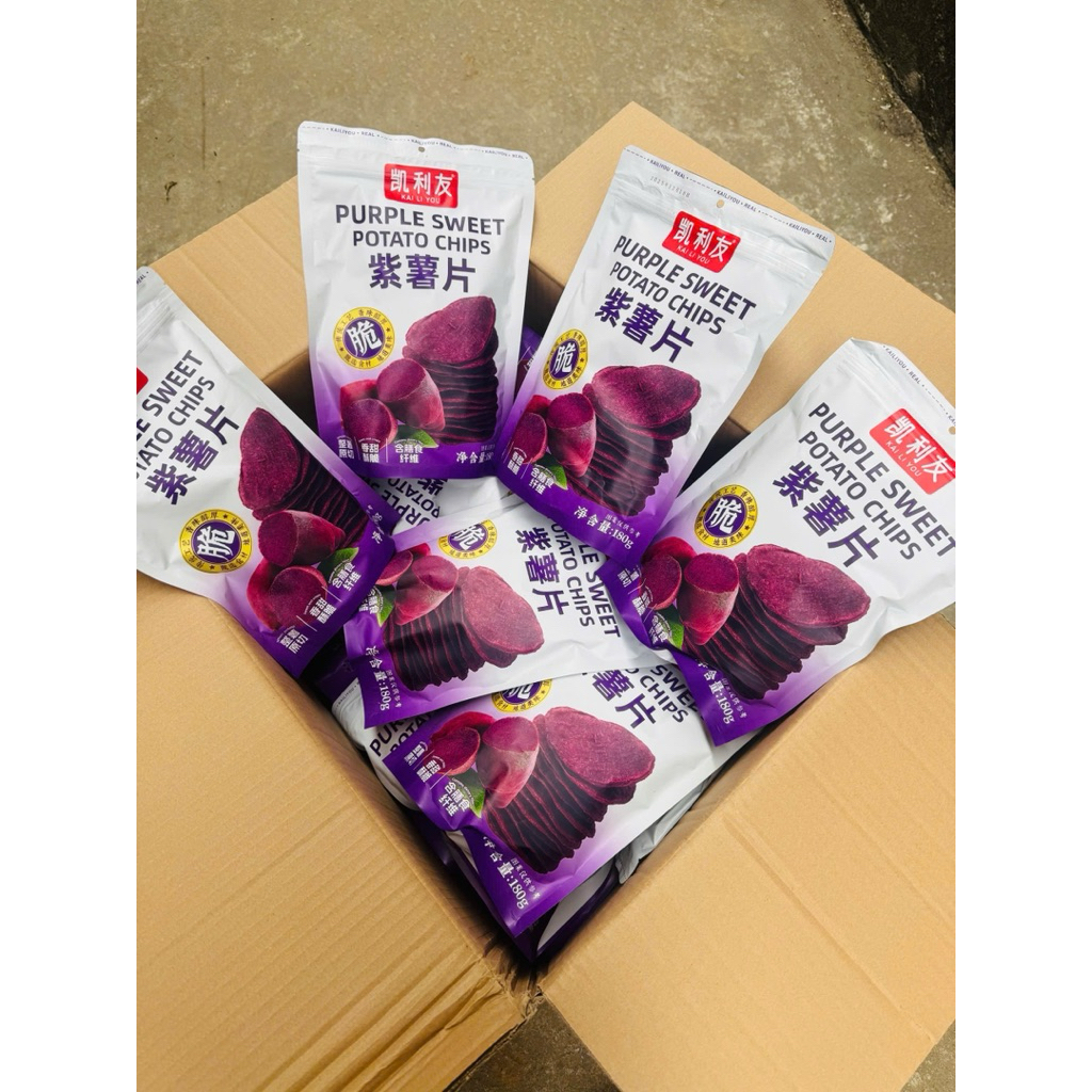 Khoai lang Tím Sấy Giòn Gói 180g