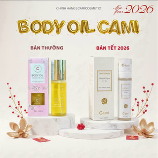 (BODY OIL CAMI) Dầu dưỡng da toàn thân,mềm mịn,cấp ẩm,giảm tình trạng viêm lỗ chân lông,hỗ trợ sáng da,100ml