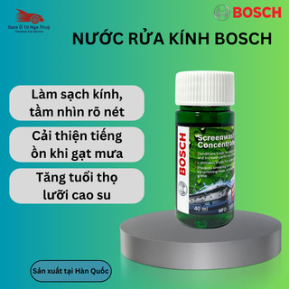 Nước rửa kính đậm đặc chính hãng BOSCH dùng cho ô tô (Sản xuất tại Hàn Quốc) - Tầm nhìn sáng rõ, lái xe an toàn