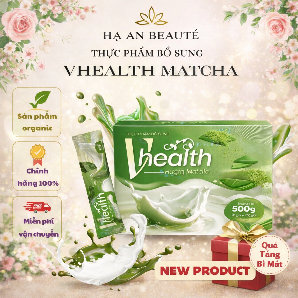 Ngũ Cốc Matcha Vhealth Chính Hãng – Uống Sáng Nhẹ Bụng, Healthy