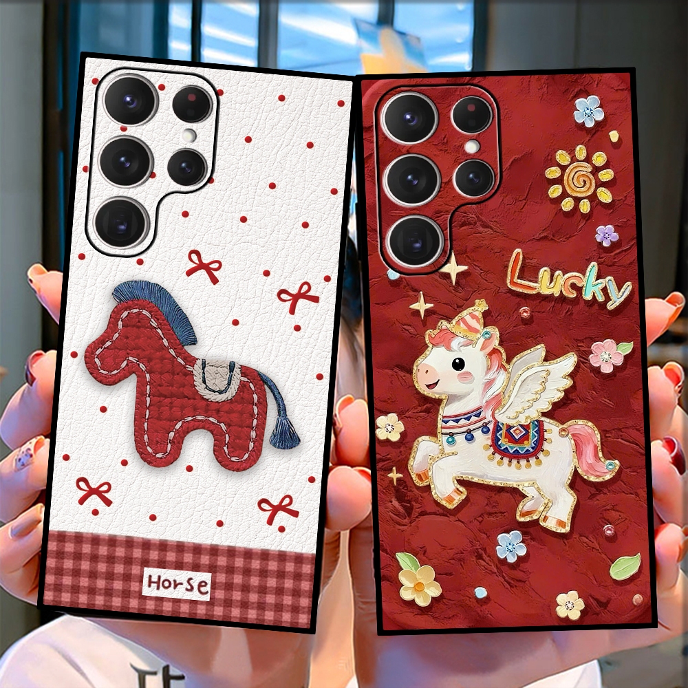 Ốp lưng cho SamSung S25 5G - S25 Plus (S25+) - S25 Ultra 5G Họa Tiết Ngựa May Mắn, Lucky Horse 2026