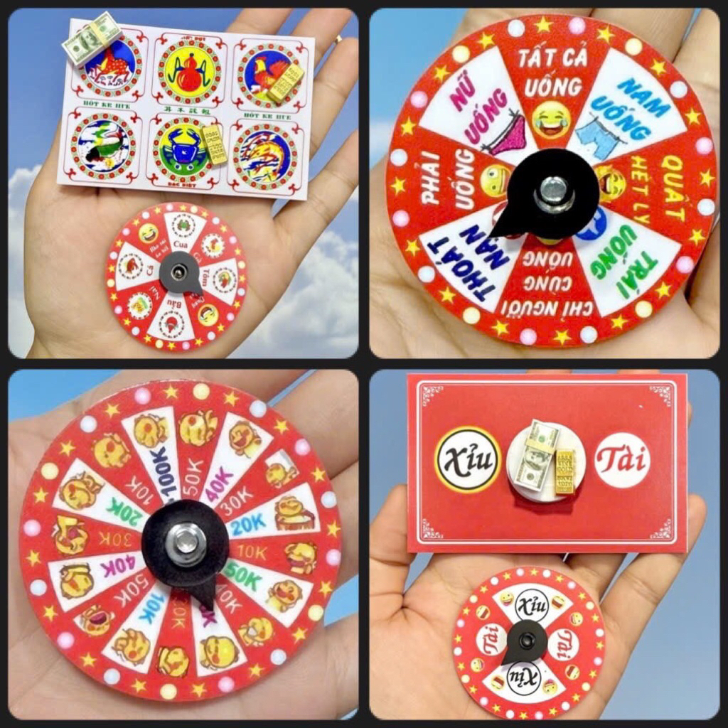 vòng quay bầu cua, mô hình loto tết