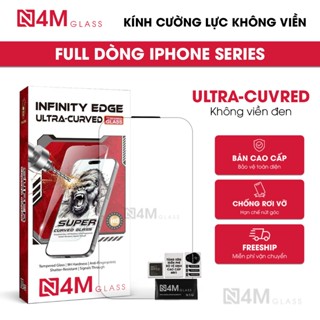 [𝐓𝟎𝟔] Kính cường lực không viền iPhone 17 Promax 16/15/14/13/12/11 Pro/Plus/Promax/Xs/Xr trong suốt full màn - GN STORE