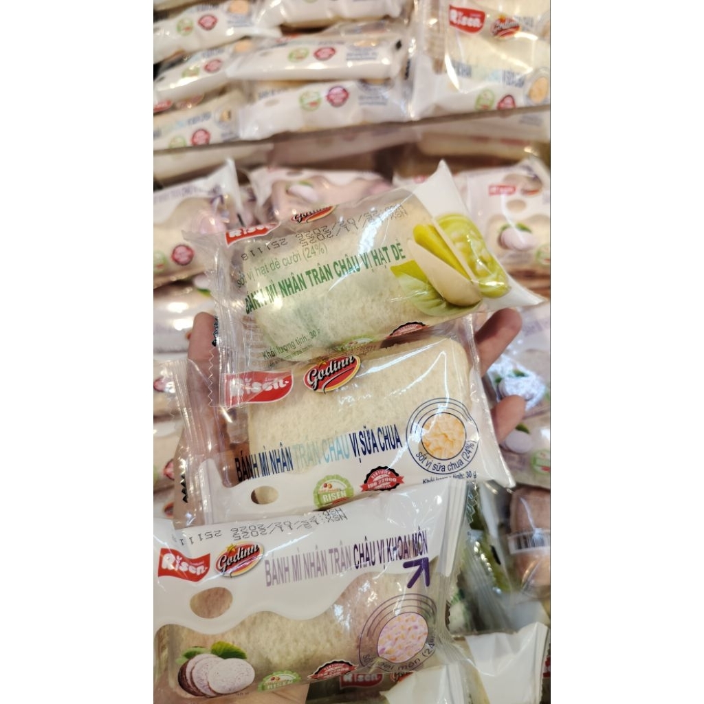 [Date Mới] Thế Giới Bánh Tết - Bánh mì nhân chảy trân châu mix hạt dẻ, khoai môn Risen Cadina, 1 Cái