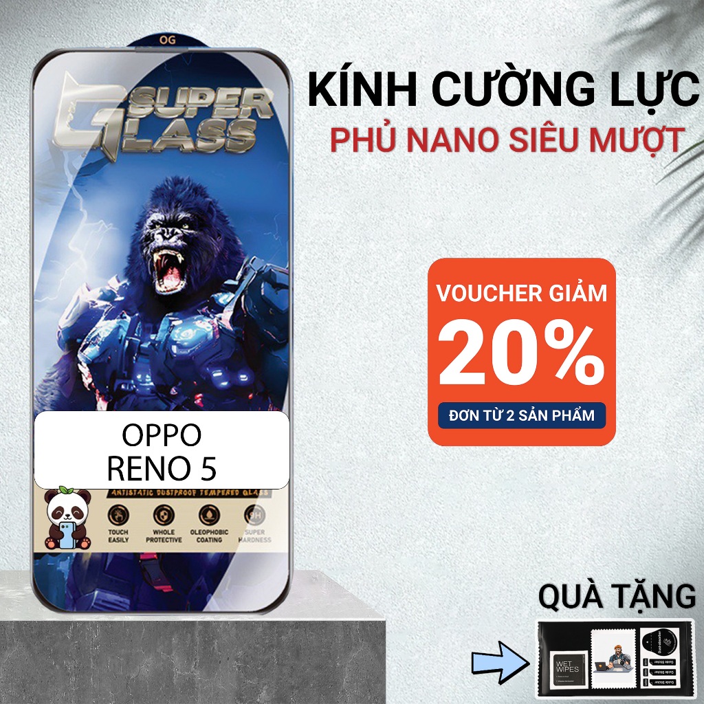 Cường lực Oppo Reno5, Reno 5 5G Pancase PREMIUM full màn | Miếng kính dán bảo vệ màn hình cho Oppo