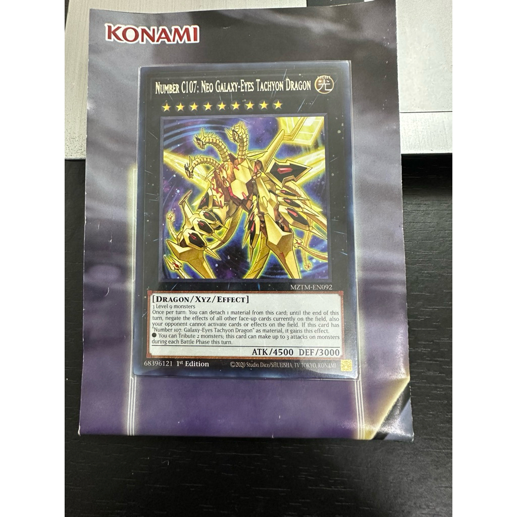 Thẻ bài Yugioh Number C107: Neo Galaxy-Eyes Tachyon Dragon (Real Card)