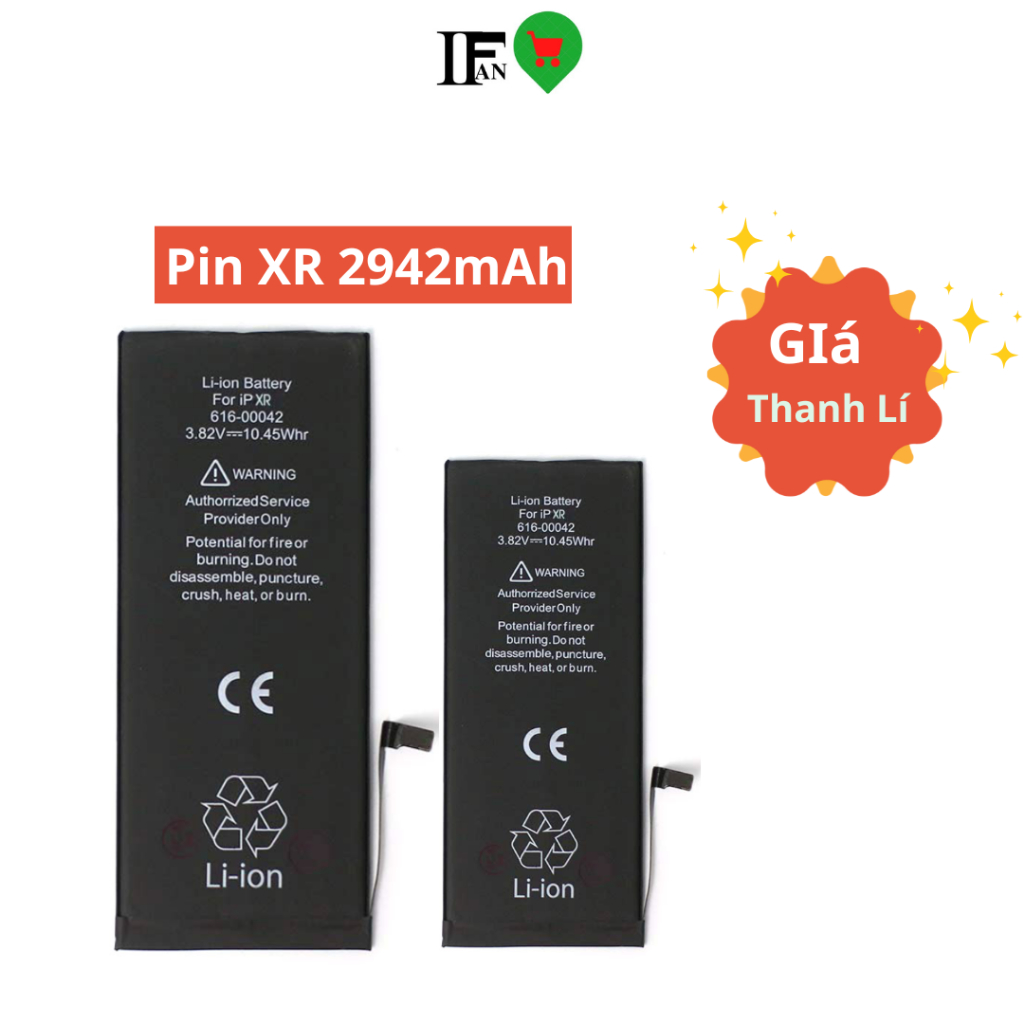 [Tồn Kho] Pin Linh Kiện Dành Cho iPhone XR (2942mAh) Có Bảo Hành