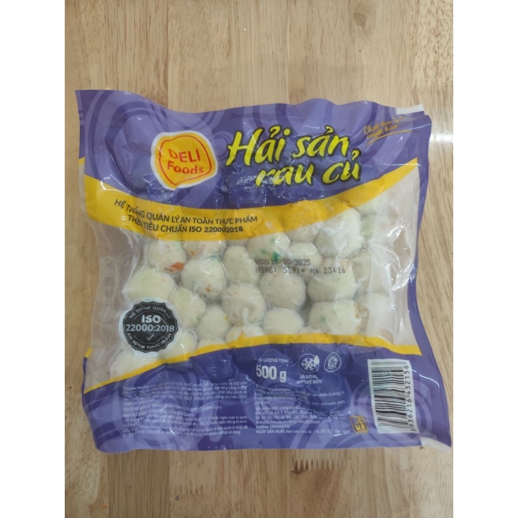 [Hàng loại 1] Hải sản rau củ viên LCFood