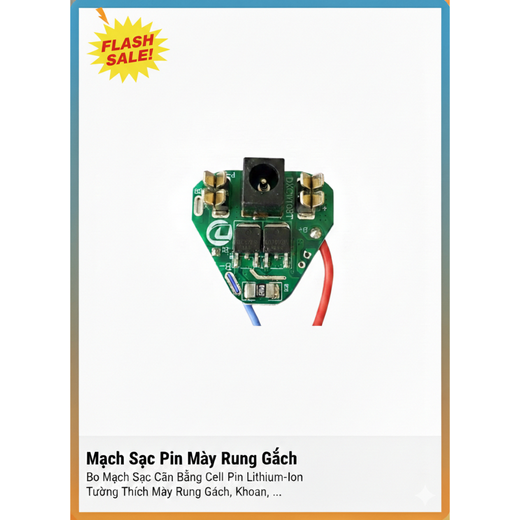 Mạch Pin Máy Rung Gạch 3S 12V - Mạch Sạc Bảo Vệ 3 Cell 18650 Dòng Xả Cao (Loại Tốt) - Pin Nhật Thành