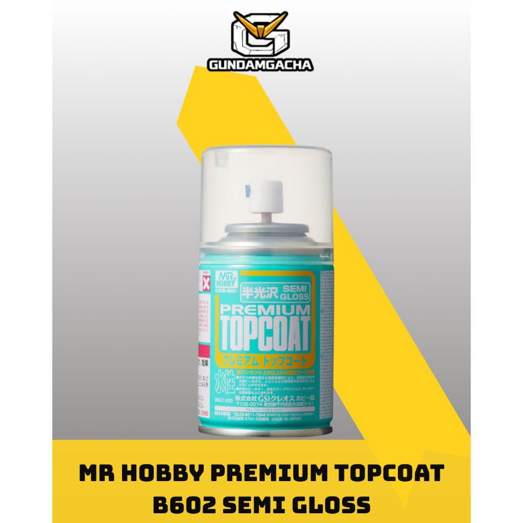 Bình Sơn Xịt Mr Hobby Premium Topcoat B602 Semi Gloss – Sơn Phủ Bán Bóng Cao Cấp Nhật Bản