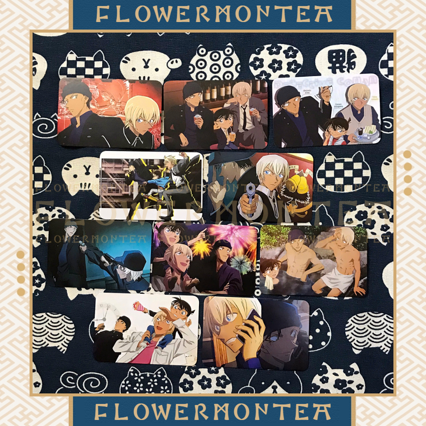 (Akai X Amuro 02) Set 2 Thẻ Hình | Card Hình Bo Góc 1 Mặt - Detective Conan | Thám Tử Lừng Danh Cona