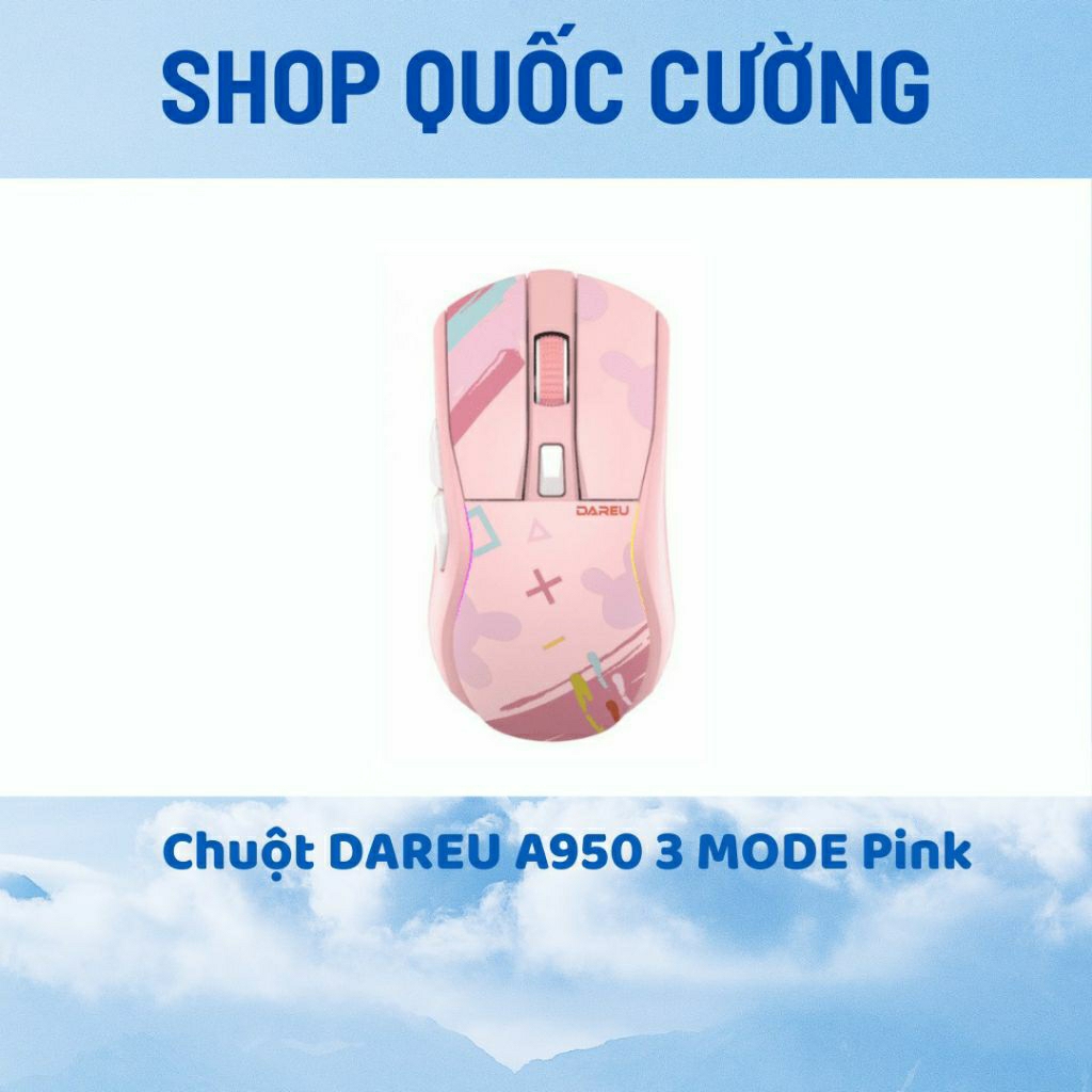 Chuột DAREU A950 3 MODE Pink hàng new bảo hành 12 tháng