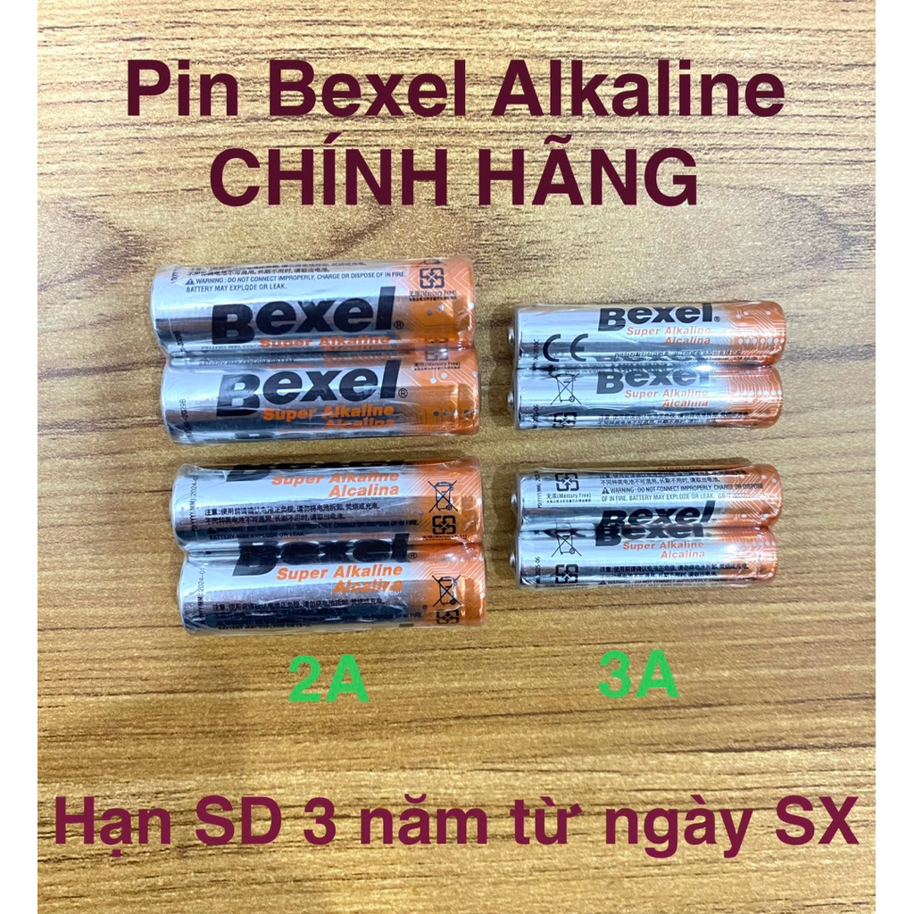 Pin Bexel AA AAA, Pin Bexel Alkaline - 1 Đôi 2 Viên - (HSD 36 tháng từ ngày sx)