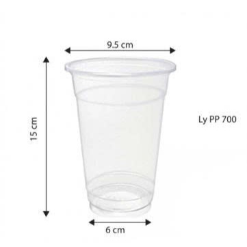 50 Ly nhựa PP 700ml UKP ( phi 95 ), Ly trà sữa, Matcha late cao cấp