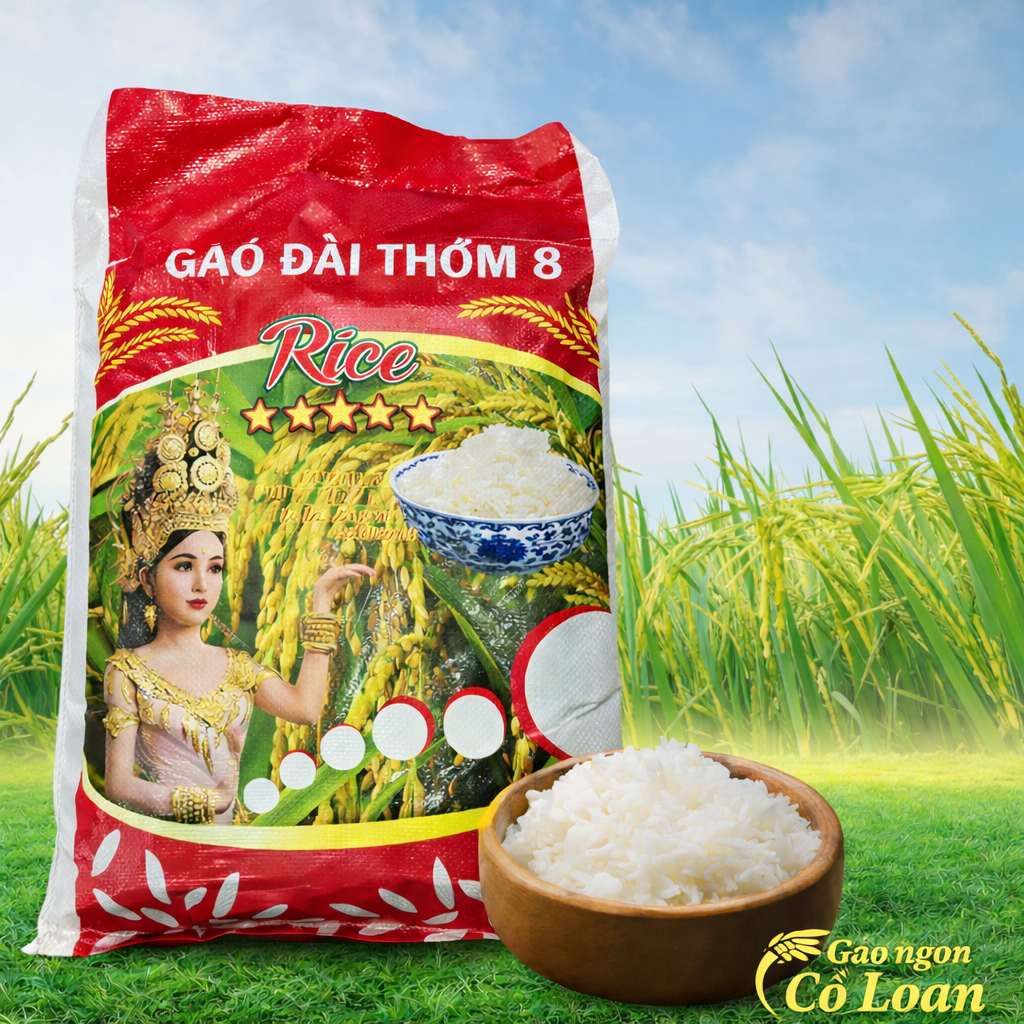 🌾 GẠO ĐÀI THƠM 8 CAO CẤP – THƠM DẺO TỰ NHIÊN