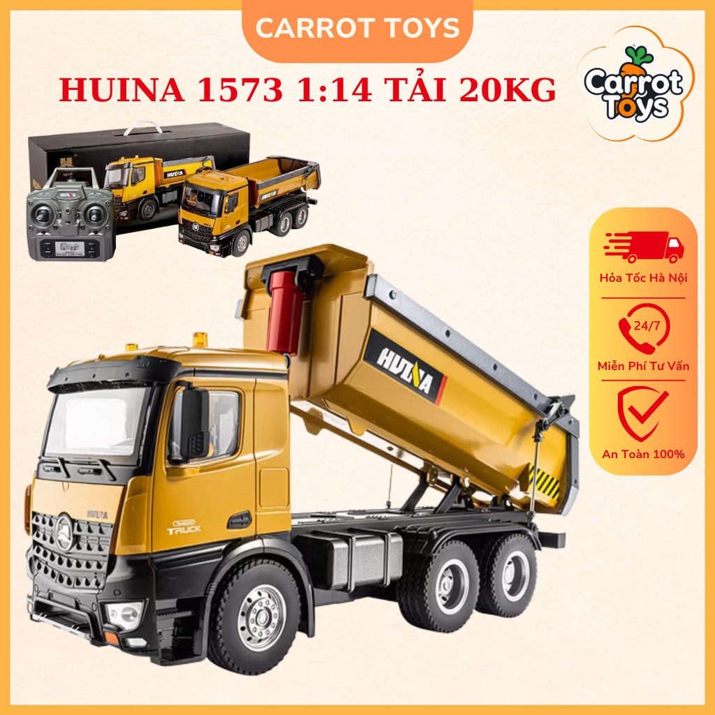 Xe Ben Điều Khiển Từ Xa Huina 1573/573 2026 Tải Trọng 20Kg
