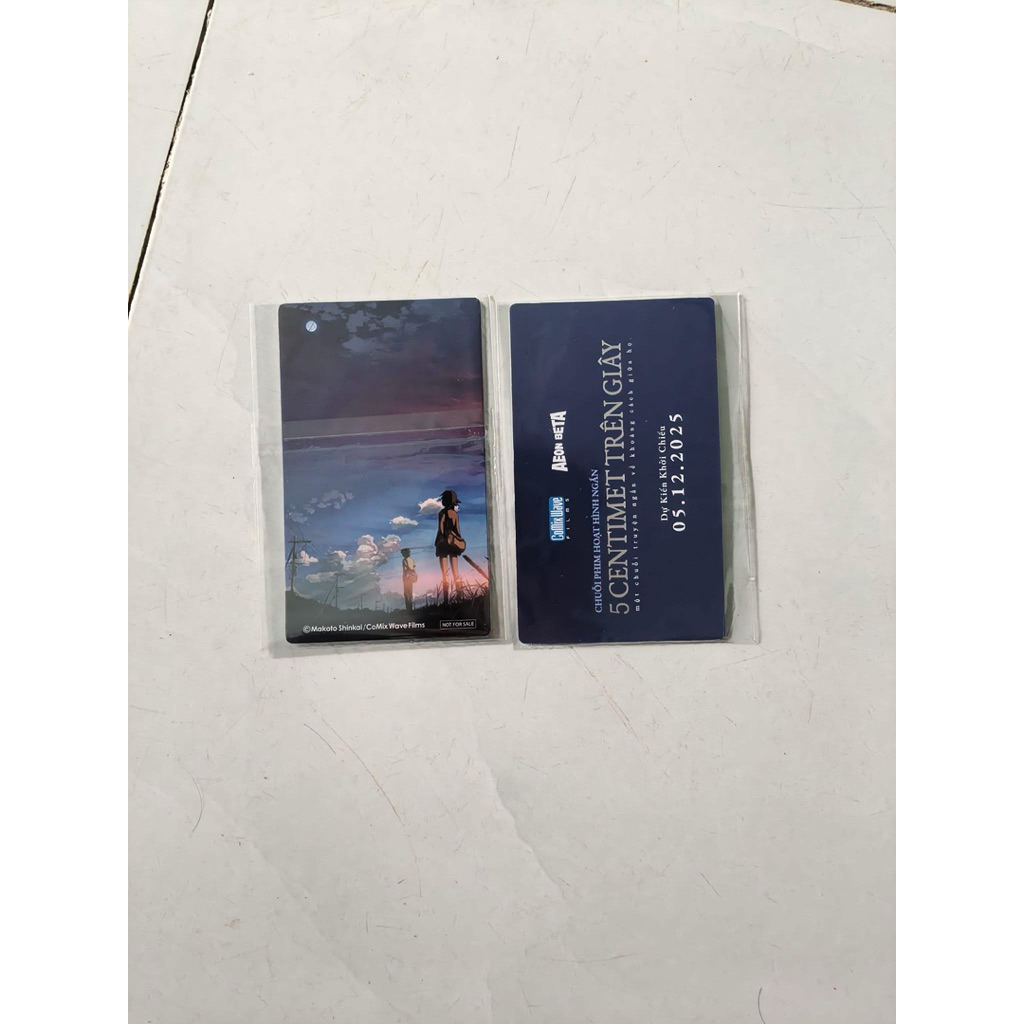 Card 5 centimet trên giây 5cm/s quà tặng xem phim chính hãng cgv