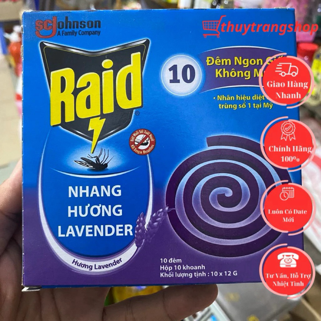 Nhang Muỗi Raid Hộp 10 Khoanh