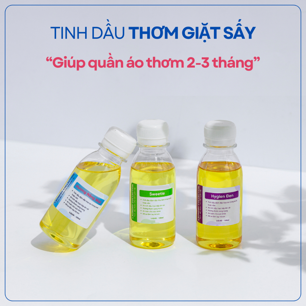 [12 Mùi hương] Tinh dầu giặt sấy Chuyên dụng cho tiệm giặt là (Nhập khẩu 100% từ Châu Âu): Hương thơm Sang Trọng