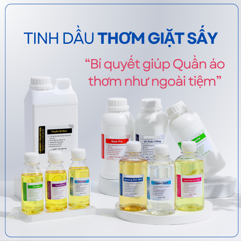 Tinh dầu giặt sấy Chuyên dụng cho tiệm giặt là (Nhập khẩu 100% từ Châu Âu): Hương thơm Sang Trọng