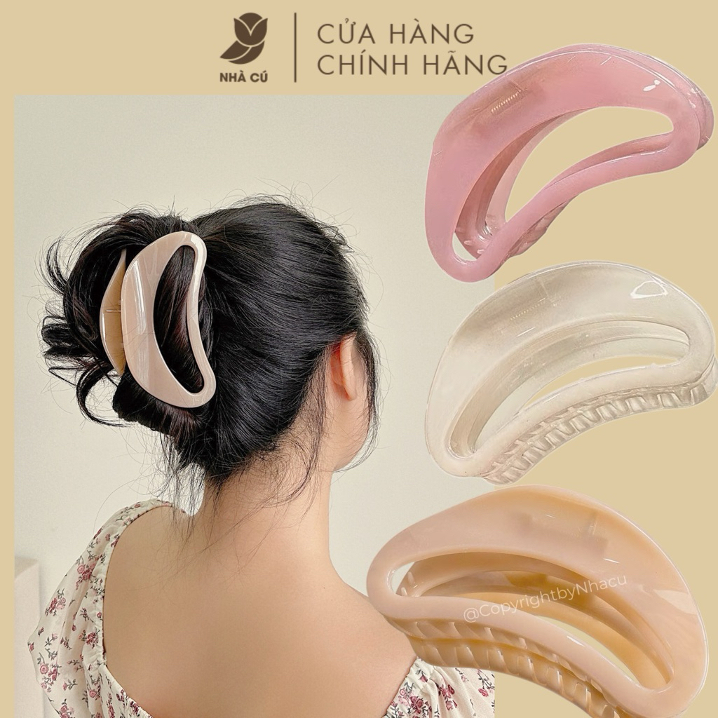 Kẹp Tóc Thạch Bán Nguyệt Size Lớn NHÀ CÚ Kẹp Bấm Càng Cua Phong Cách Hàn Quốc 5982 | BigBuy360 - bigbuy360.vn