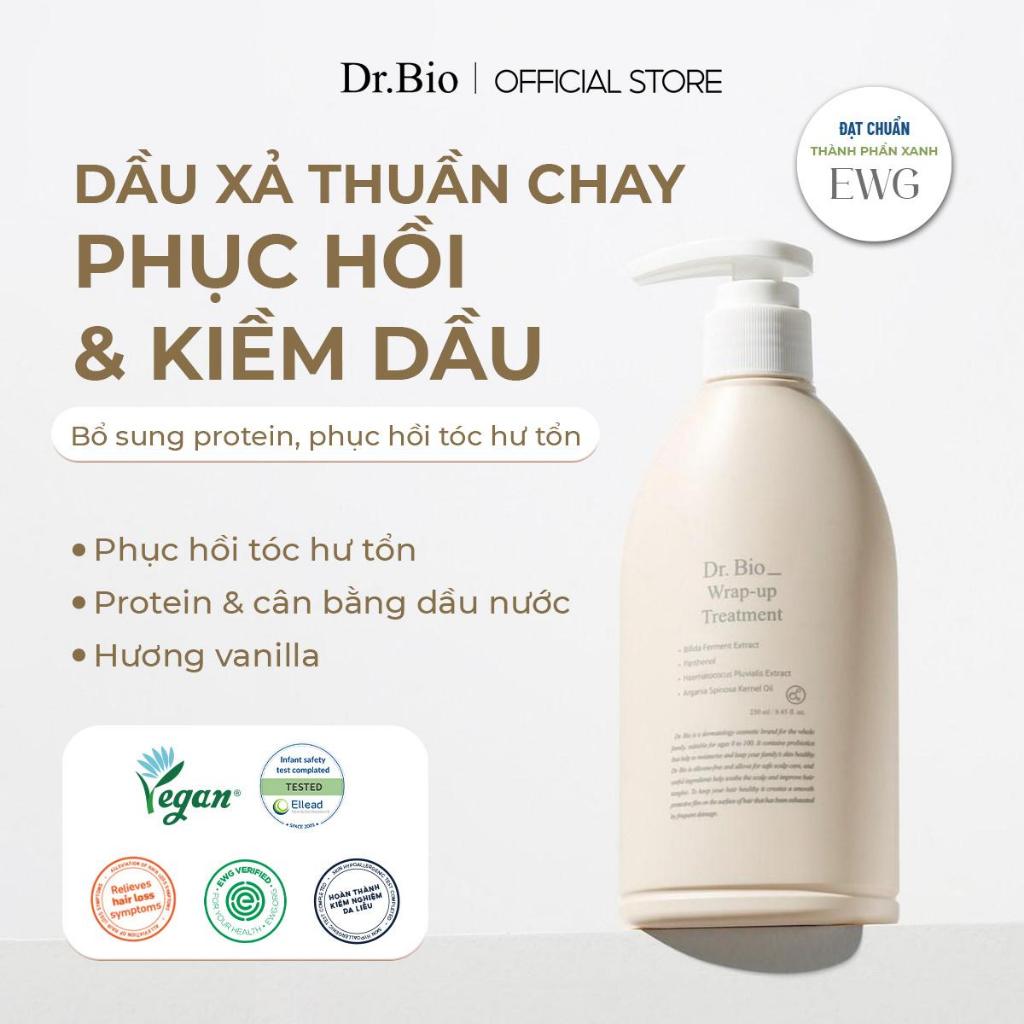 Dầu Xả Phục Hồi Hư Tổn Dr.Bio Wrap-Up Treatment Và Dầu Gội Sạch Gàu Cho Mẹ Và Bé Dr.Bio Wrap-Up Shampoo