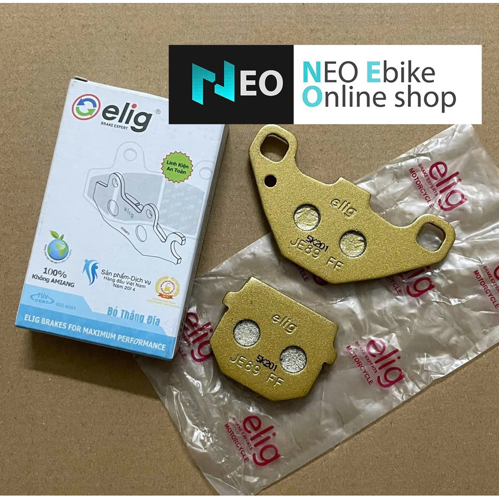 Má phanh (bố thắng) Elig chính hãng cho xe điện Dat.bike Quantum, QuantumS, Vinfast VentoNeo