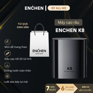 Máy cạo râu Enchen K8 đầu cạo 2D ẩn, chống nước toàn thân, 18 lưỡi dao tự mài, pin dùng đến 60 ngày - BH 6 tháng