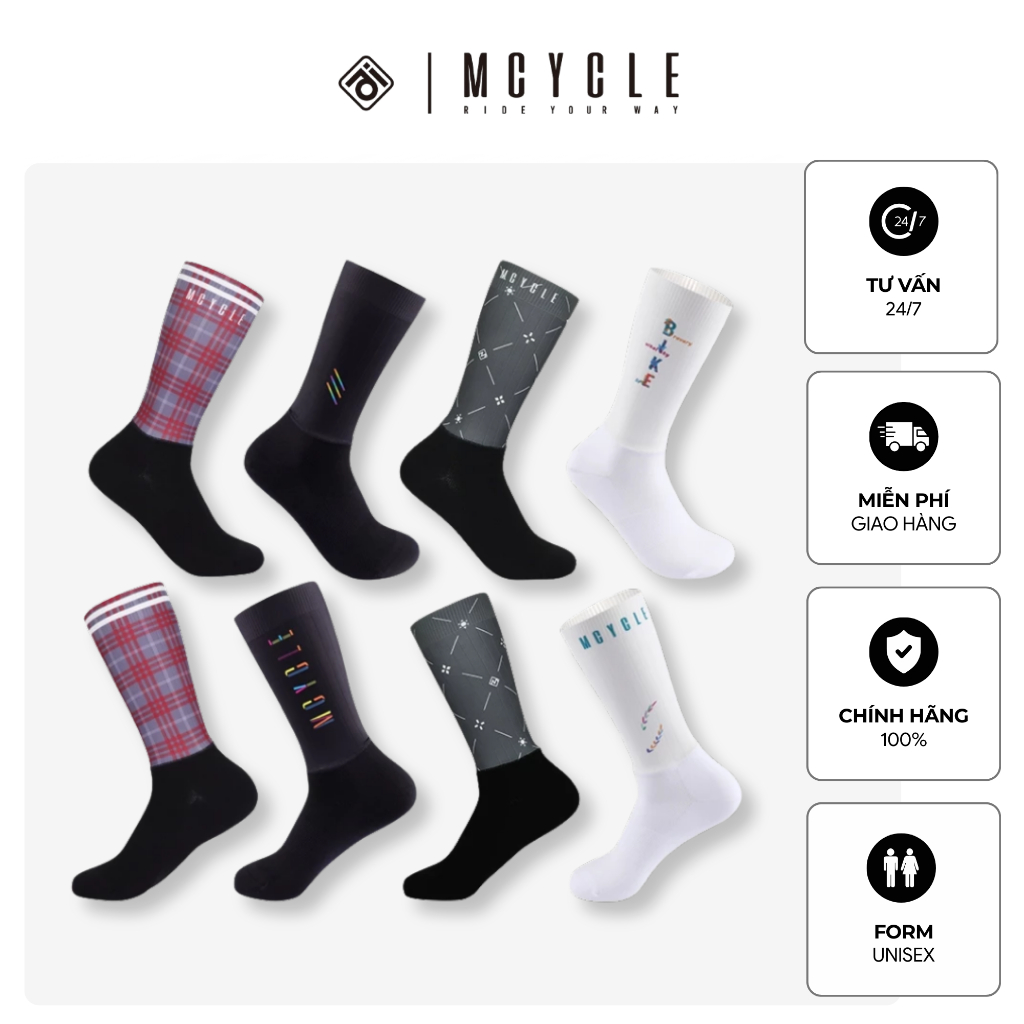 Tất vớ đi xe đạp nam nữ MP013 chính hãng MCYCLE