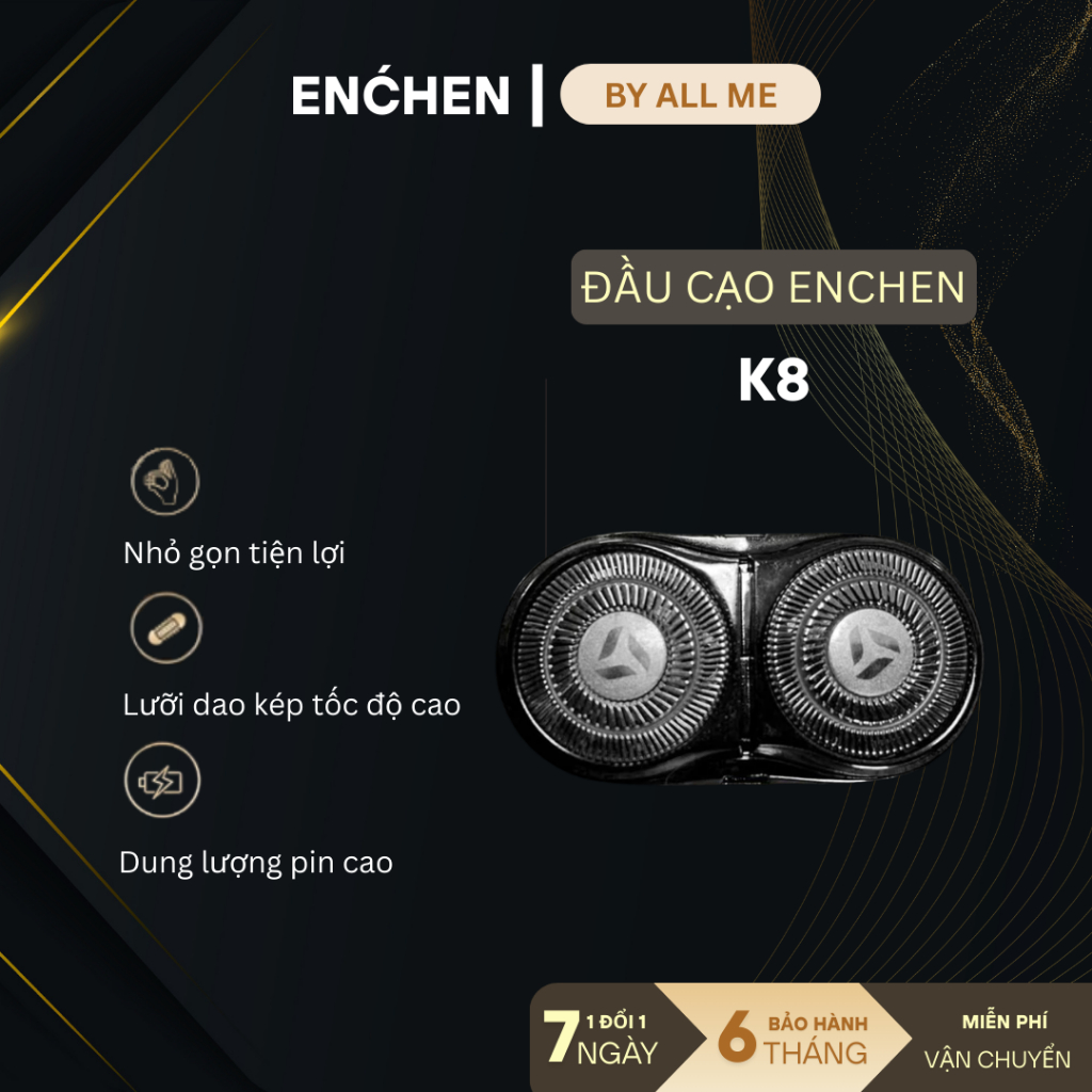 Lưỡi dao cạo râu điện K8 Lưỡi thay thế cho máy cạo râu Enchen K8-Chỉ có lưỡi cạo