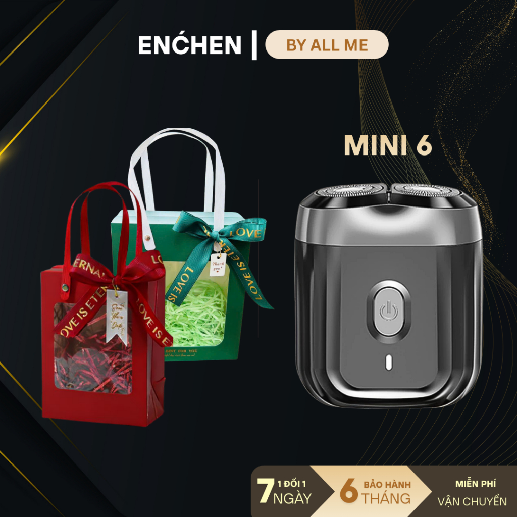 Set Quà Nam Giới - Máy Cạo râu EnChen Mini 6 Bộ lưỡi dao cạo râu thay thế cho máy cạo râu Enchen Min