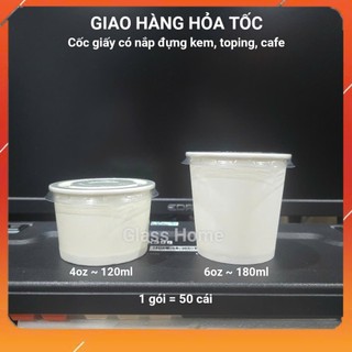 50 Cốc Giấy Trắng cafe take away ly giấy đựng đồ nóng 8oz 12oz 6oz 16oz 180ml 280ml 360ml 400ml 500ml Trantuyen1188