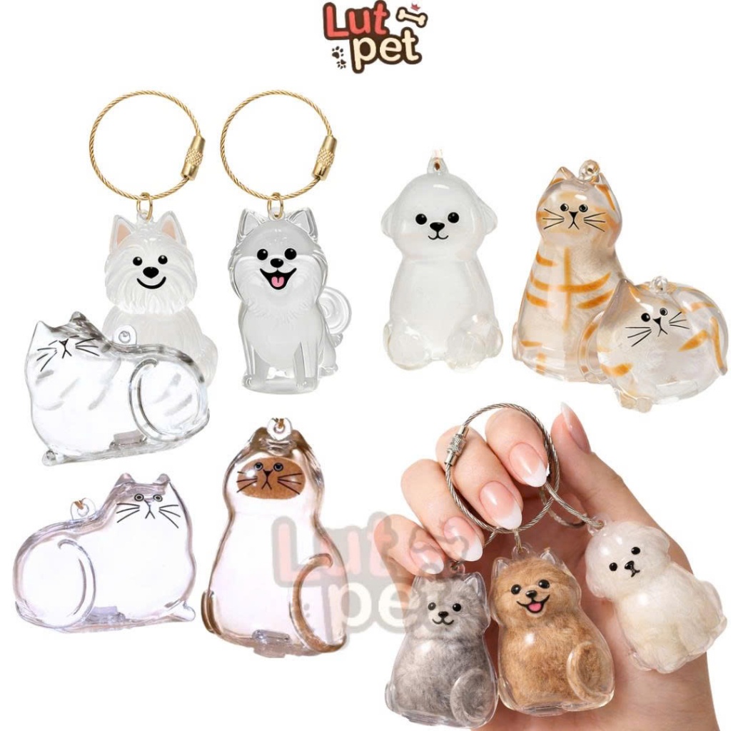 Móc Khóa Lưu Trữ Lông Chó Mèo, Móc Khóa Kỉ Niệm Với Thú Cưng, Lục Lạc Đeo Cổ Cho Chó Mèo – Lutpet