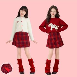 Quần váy dạ caro cho bé gái size đại D25109