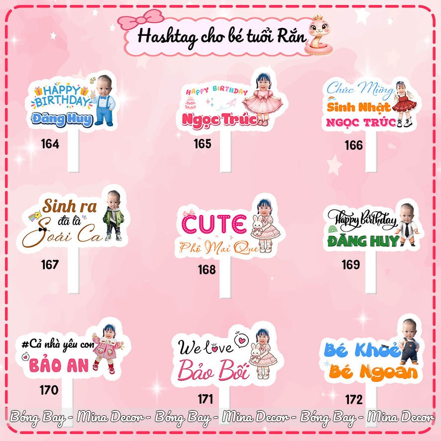 Hashtag Sinh Nhật Bé Tuổi Rắn, Hashtag Trang Trí Thôi Nôi Cho Bé (1)