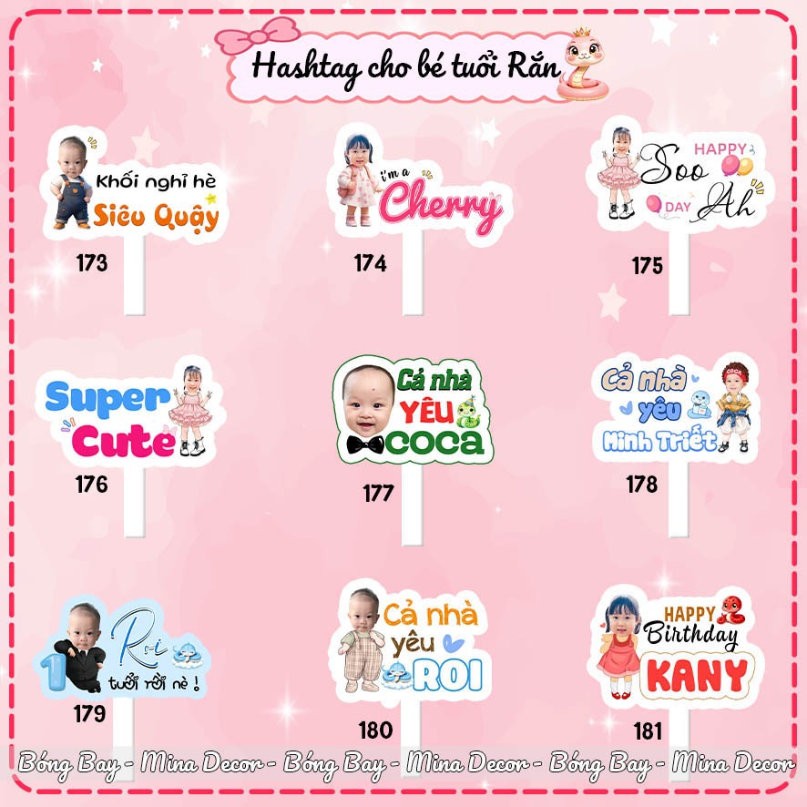 Hashtag Chụp Ảnh Sinh Nhật Cho Bé Tuổi Rắn, Hashtag Thôi Nôi Xinh Xắn (2)