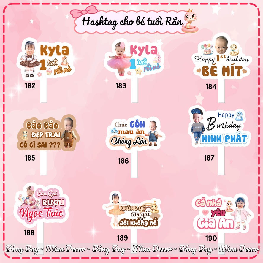 (1) Hashtag Sinh Nhật Tuổi Rắn Cho Bé, Hashtag Thôi Nôi Dễ Thương
