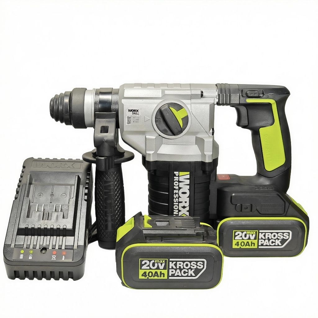 Máy Khoan Bê Tông Pin WORX WU388 20V | Động Cơ Không Chổi Than | Khoan Búa Không Dây