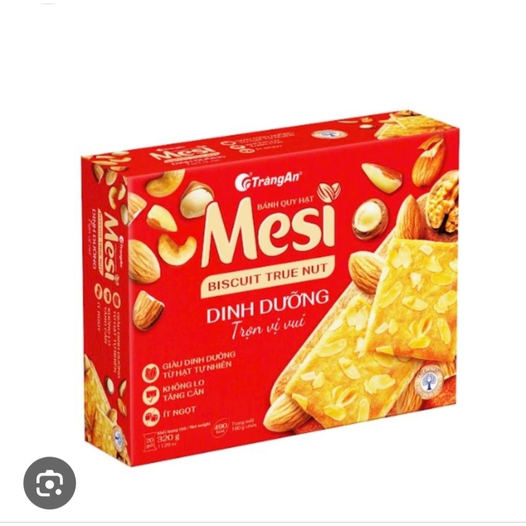 Bánh Mesy Tràng An hộp mẫu tết 2026 kèm túi xách