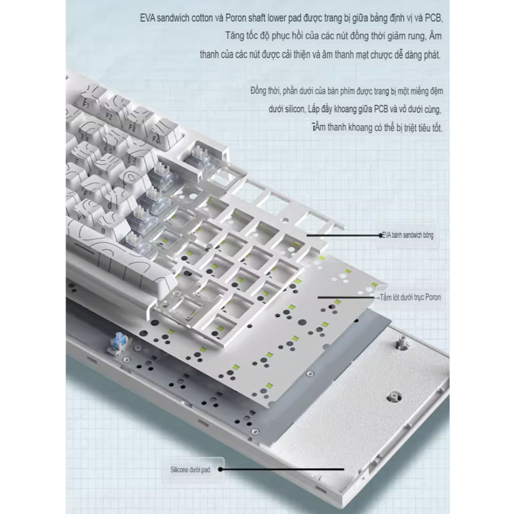 Bàn Phím Cơ Langtu LT84 | Full Hotswap 5 Pin, Lót Foam Giảm Âm | Màn hình Logo - Kết nối Type C rời | BigBuy360 - bigbuy360.vn