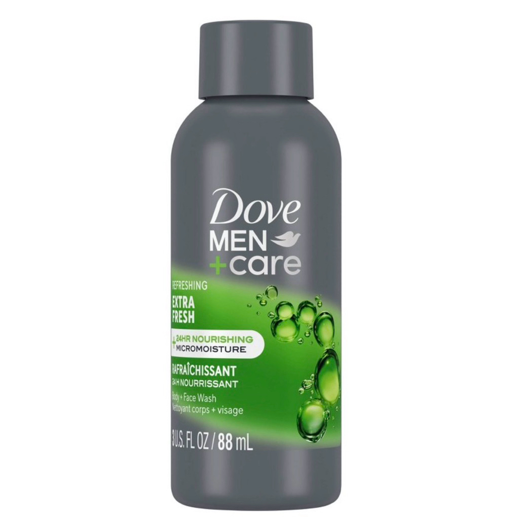 Sữa tắm + rửa mặt 2 trong 1 mini size Dove Men+Care - Hương thơm tươi mát 88ml