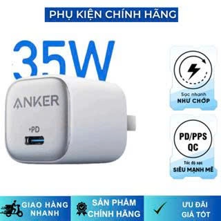 Củ Sạc Nhanh Anker Zolo 35W A2696 – GaN II Siêu Nhỏ Gọn, Hỗ Trợ PD / PPS / QC, Sạc Nhanh An Toàn.Hàn
